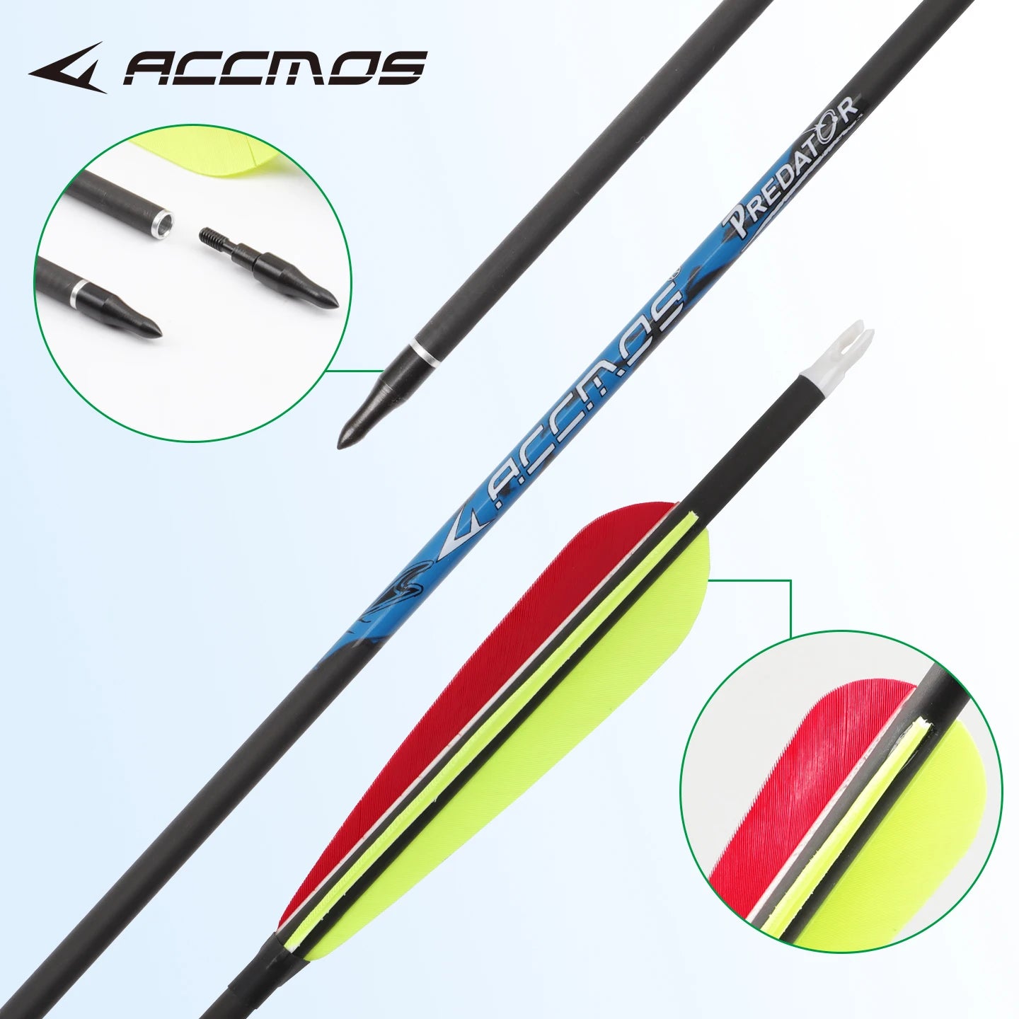 ACCMOS ID6 Carbon Arrow Spine 250-800 Outdoor Practice Field Recurve
