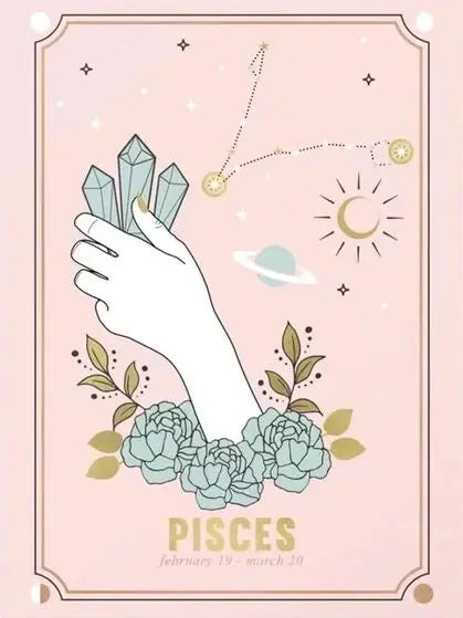 Bohemian Zodiac Tarot Astrology Canvas Wall Art | HD Print