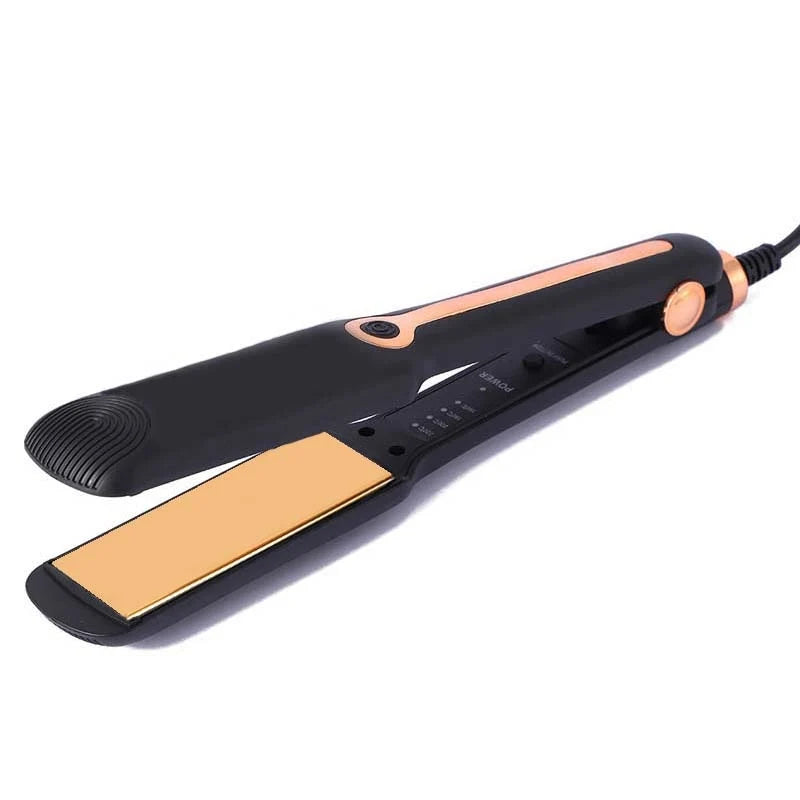 2-In-1 Hair Straightener Professional Ceramic Flat Iron Negative Ion Wide Plate Temperature Adjustable Straightening Iron Peaceful Pleasures Health and Wellness