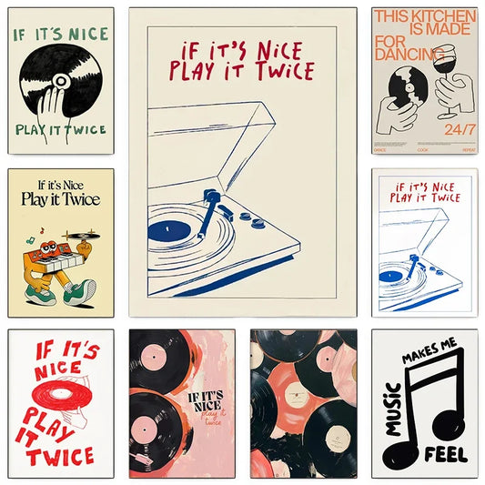 "If It's Good, Play It Twice" Music Canvas Wall Art Print Canvas Wall Art Peaceful Pleasures Health and Wellness