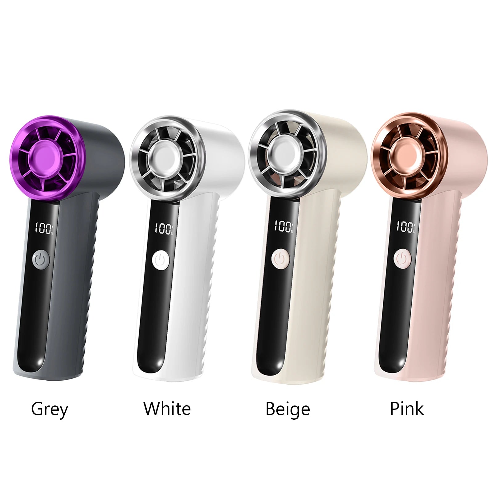 Portable Handheld Turbo Fan Rechargeable Small Pocket Fans 100 Speeds 16000 RPM Cooling Fan for Outdoor Activities Travel Beach Peaceful Pleasures Health and Wellness