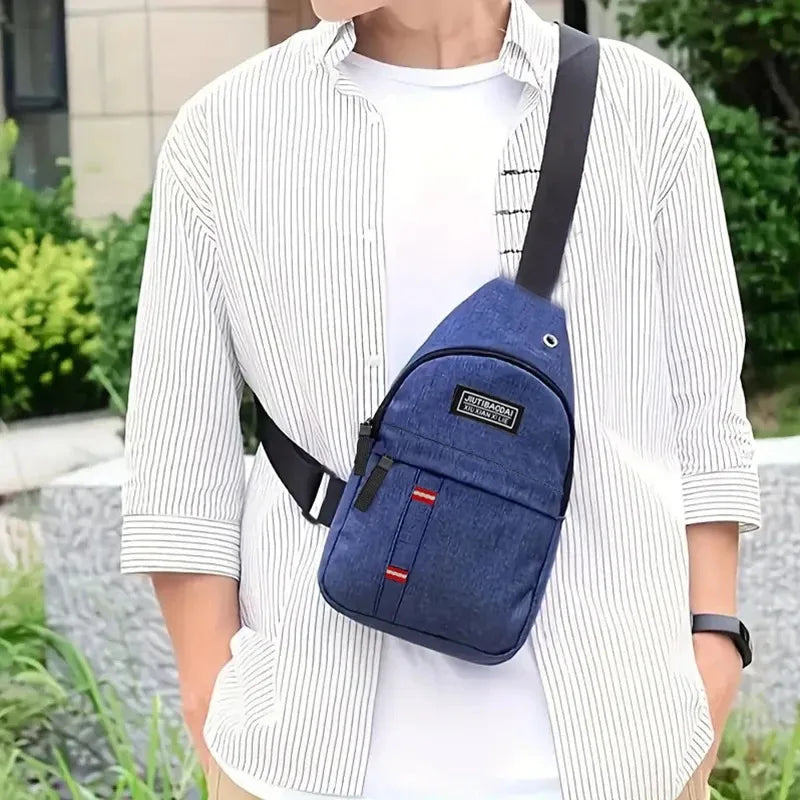Men's and women's adjustable breast pockets, single-shoulder diagonal cross Oxford fabric breast pockets Peaceful Pleasures Health and Wellness