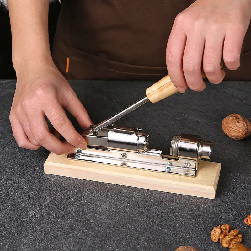 Stainless Steel Manual Nut Cracker – Walnut, Pecan & Filbert