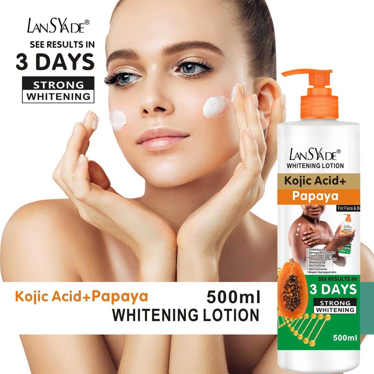 500ml Papaya Body Lotion – Moisturizing & Smoothing Skin Cream