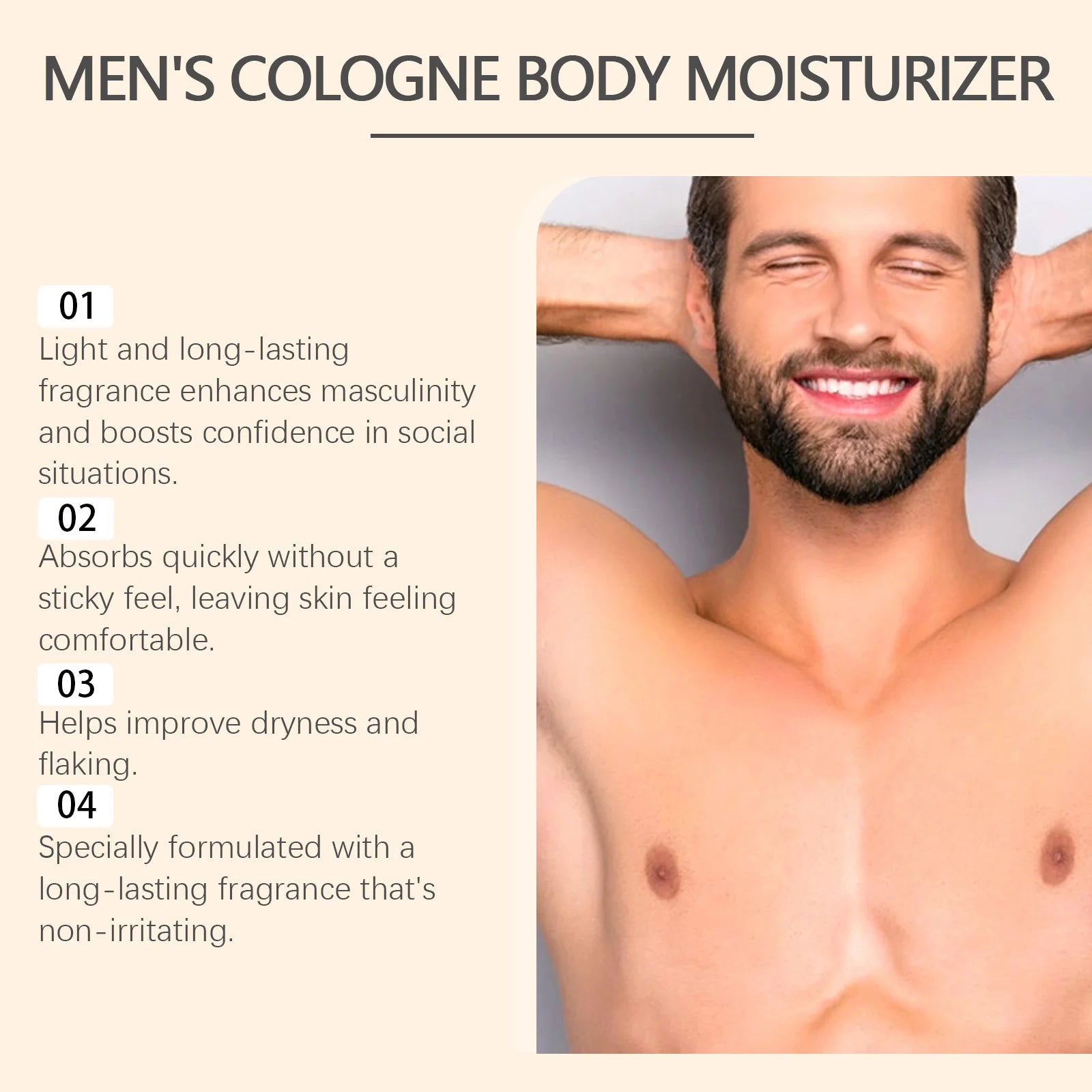 Men's Cologne Body Moisturizer – Woody Scent & Deep Hydration Peaceful Pleasures Health and Wellness