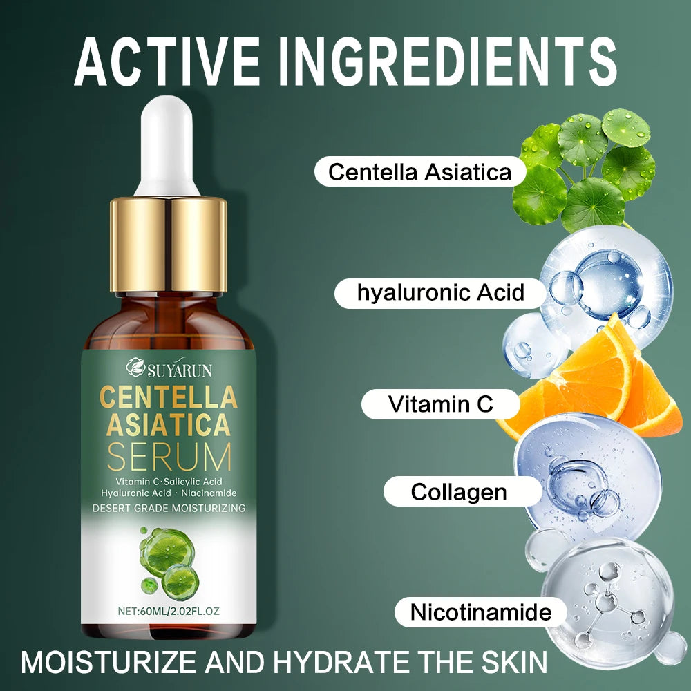 SUYARUN Premium Centella Asiatica Serum - Hydrating & Soothing Face Treatment for Acne, Redness & Anti-Aging | Natural Skin Care Peaceful Pleasures Health and Wellness