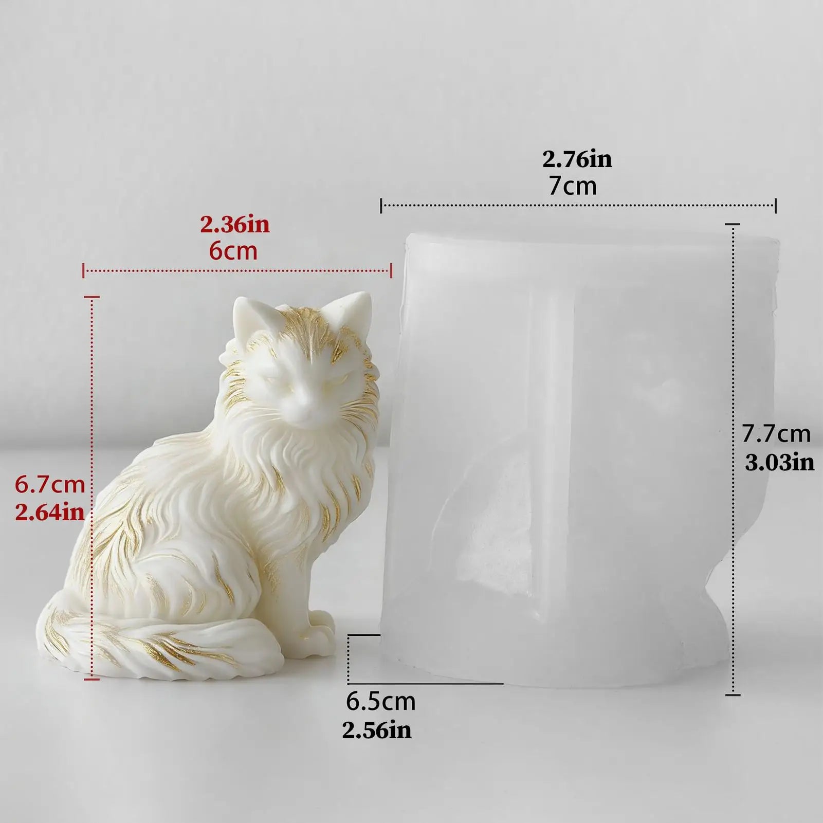Cat Shape Resin Mold Sitting Concrete Decoration Craft Resin Soap Mold for Home Room Wedding Party Dinner Table Decorations Peaceful Pleasures Health and Wellness