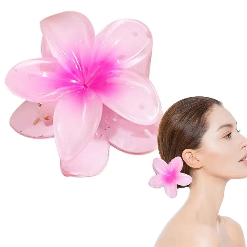 Hawaiian Flower Hair Claw Clips Large Claw for Thick/Thin Hairpins for Women Girls Barrettes Beach Summer Hair Accessories Gifts Peaceful Pleasures Health and Wellness