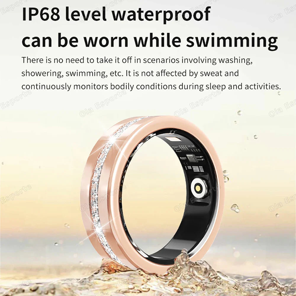 Ola Esporte Women's Smart Ring – IP68 Heart Rate & Fitness Tracker