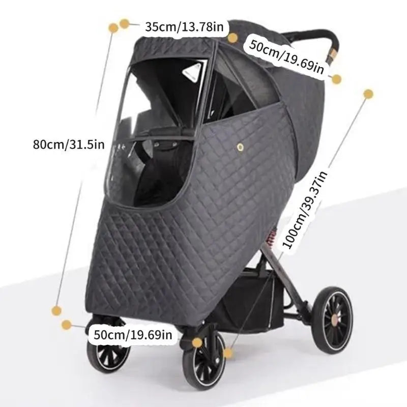 Universal Baby Pushchair Rain Cover – Windproof Weather Shield