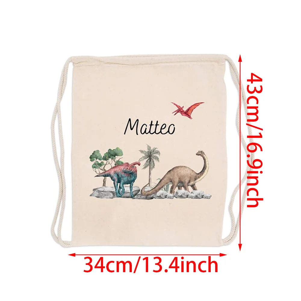 Custom Dinosaur Kids Backpack | Personalized Daycare & School Bag