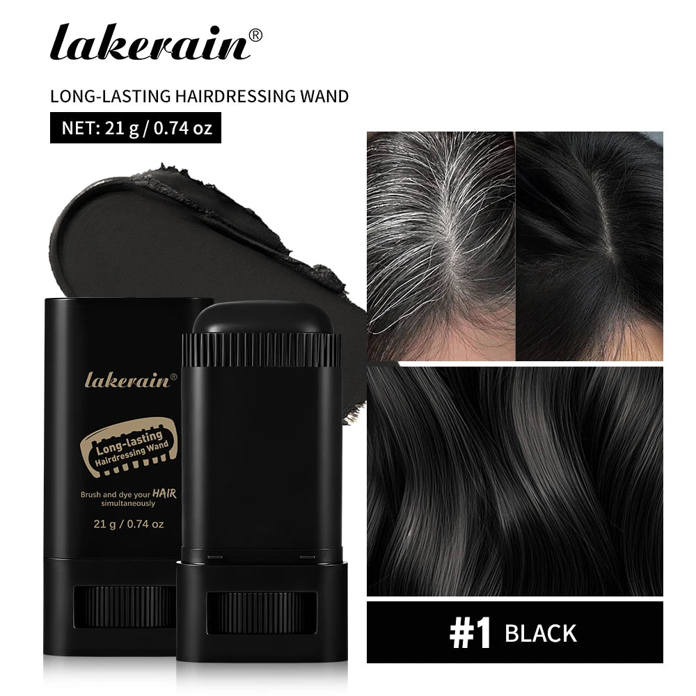 2in1 Hair Dye Stick with Comb Waterproof Sweat Proof Black Brown Coffee Long Lasting Temporary Hair Coloring Hairline Pen Peaceful Pleasures Health and Wellness 1Black