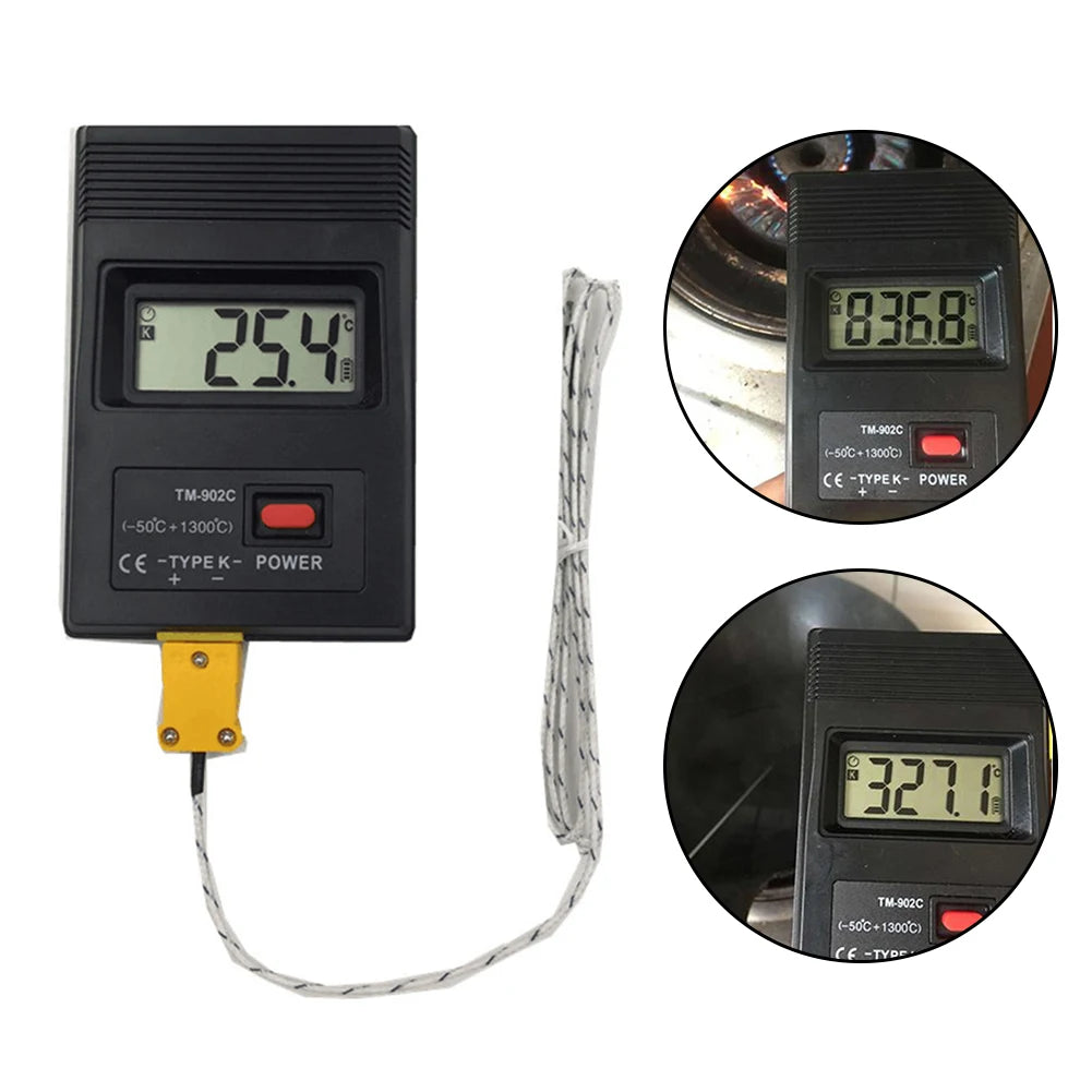 Digital LCD Thermometer 902C K-type Thermocouple Input Industrial