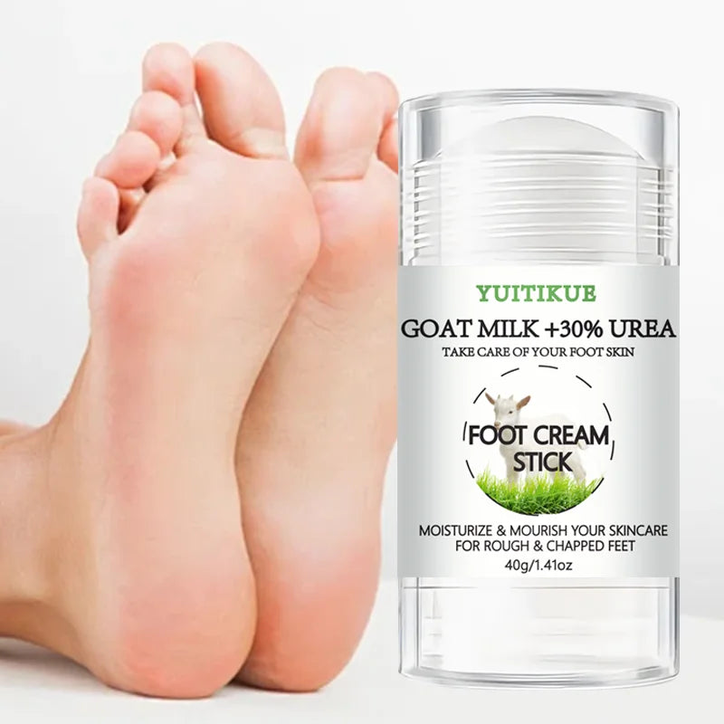 YUlTIKUE Goat Milk Foot Cream Stick 30% Urea Moisturize Rough chapped Feet Foot Care 40g Peaceful Pleasures Health and Wellness