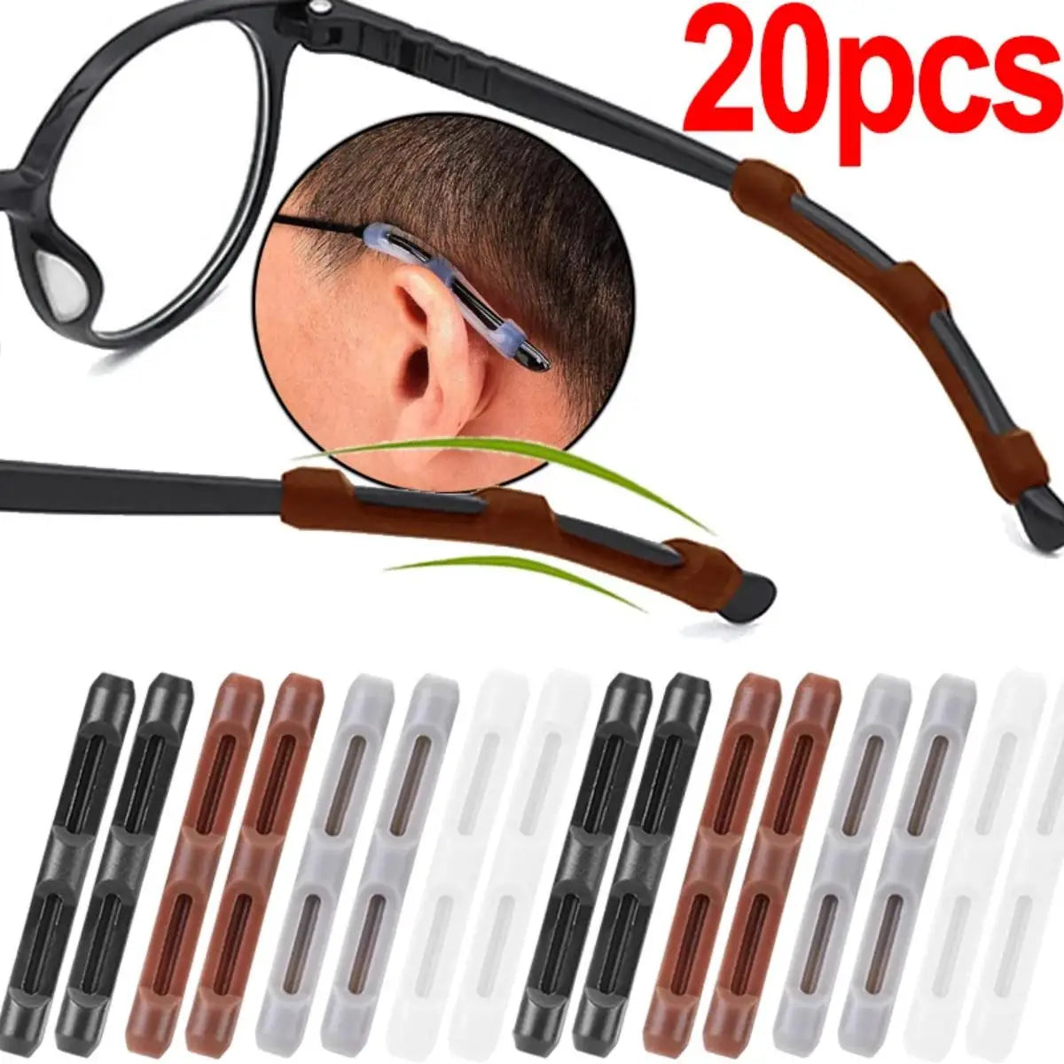 Silicone Glasses Ear Hooks Anti-Slip Grips 10/20pcs