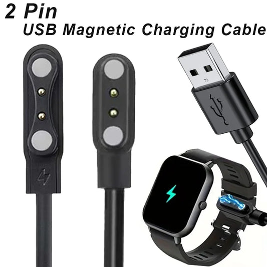 2pin universal connected Magnetic Charger Cable wire for Smart Watch bracelet 2 Pin Distance 4mm/2.84mm Magnetic data Cable Peaceful Pleasures Health and Wellness