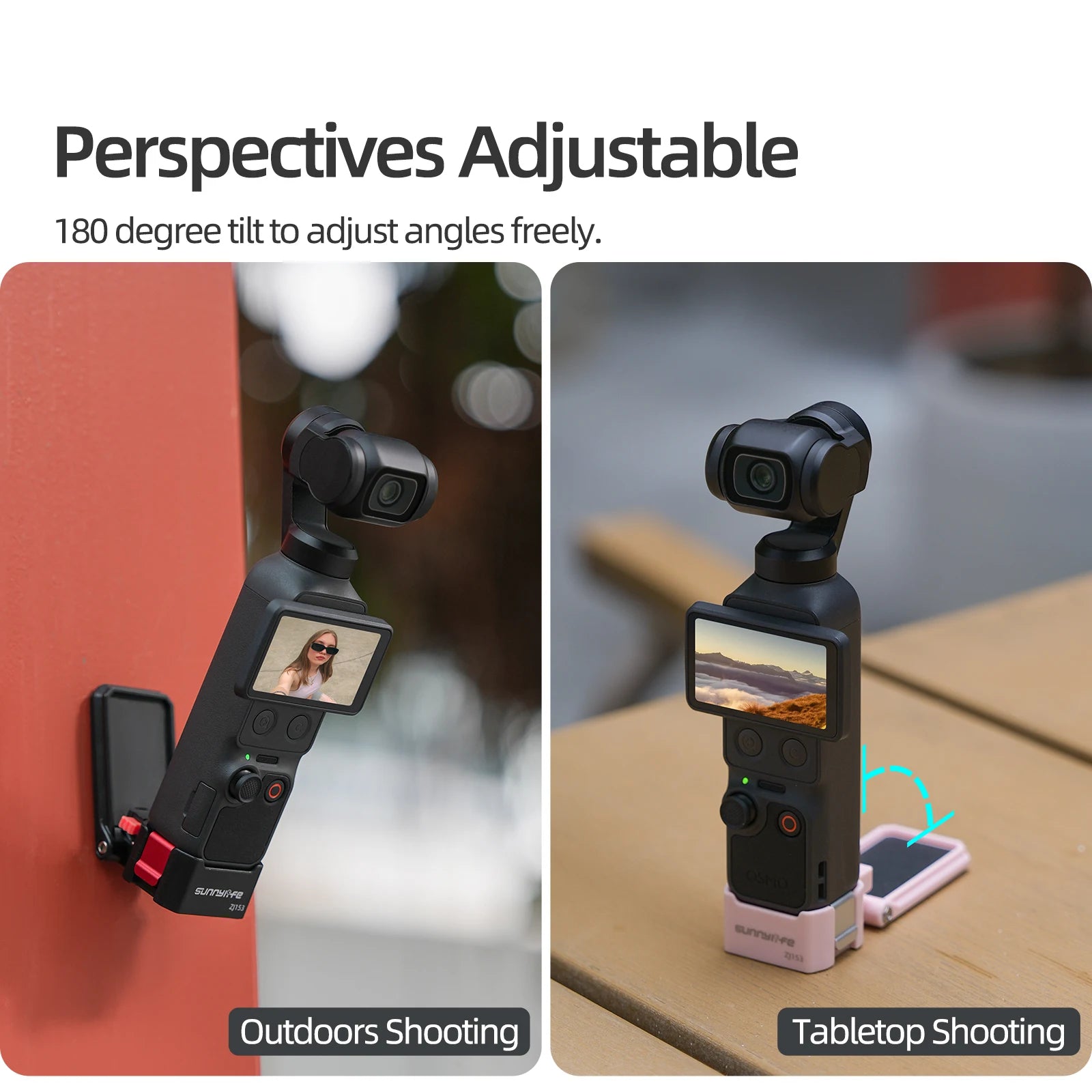 For DJI Osmo Pocket4/3 Quick Release High-Strength Magnetic Bracket Adjustable Base Portable Outdoor Photography Accessories Peaceful Pleasures Health and Wellness