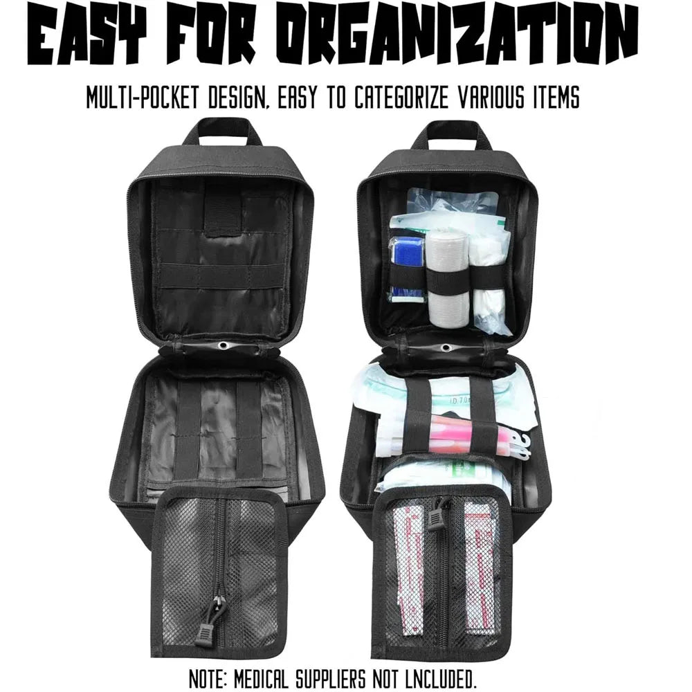 1000D Portable Tactical First Aid Kit Medical Bag Empty First Aid Pouch Bag for Camping Hiking Travel Survival Tools EDC Pouch Peaceful Pleasures Health and Wellness