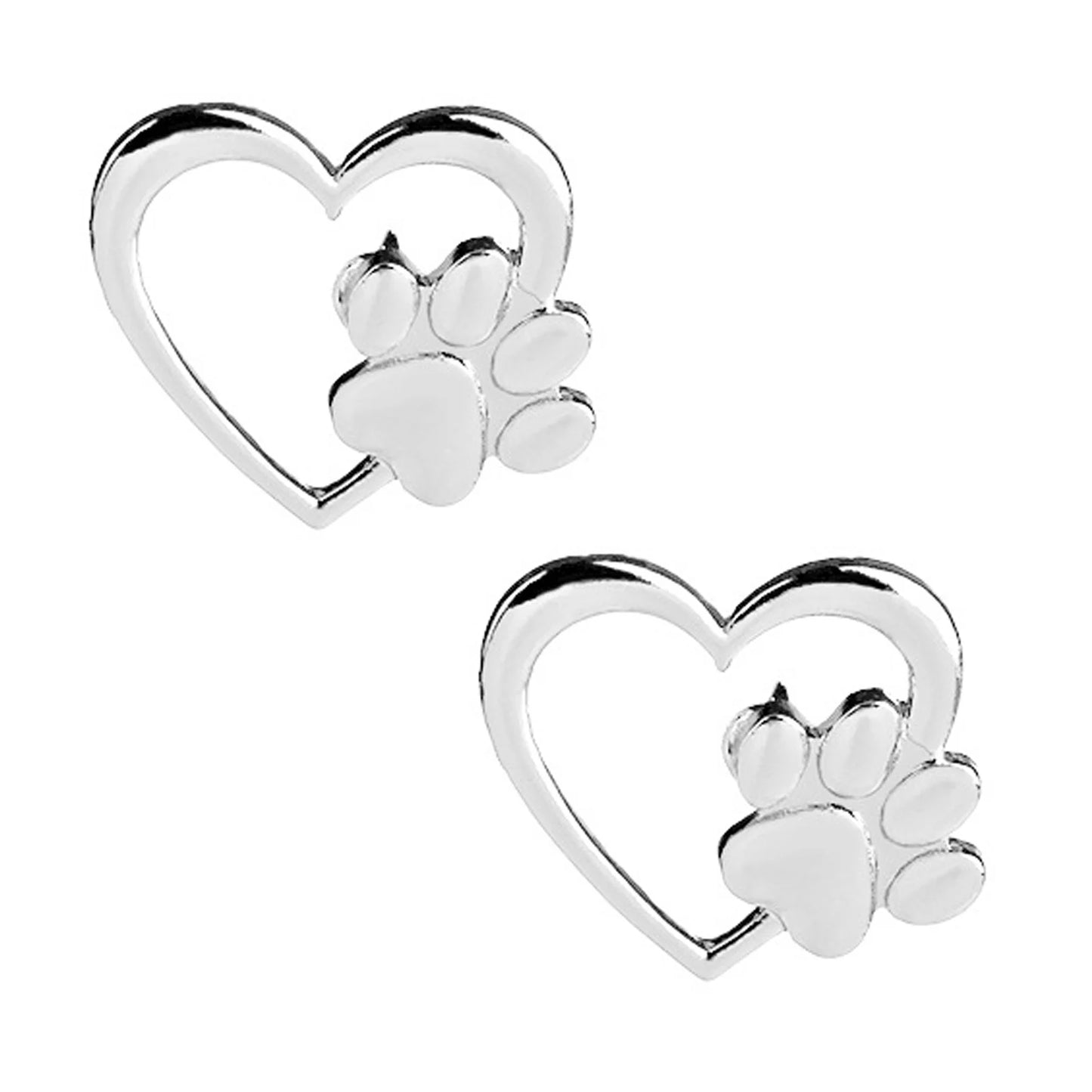2pcs Heart with Paw Badge Brooch Dripping Oil Paw Brooch Badge Pin for Jewelry Making Clothes Bags Supplies Peaceful Pleasures Health and Wellness Gold Silver