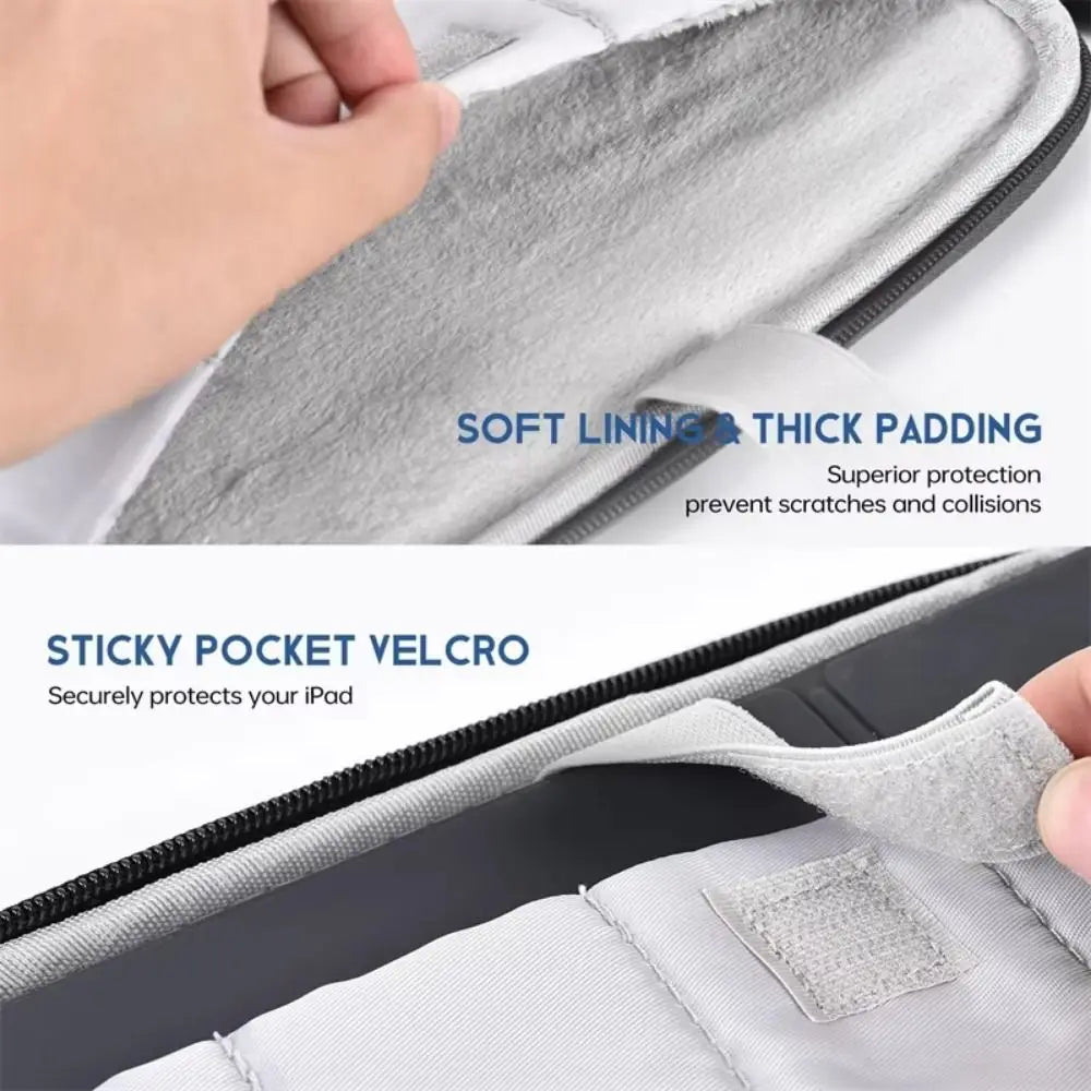 With Handle Portable Laptop Bags Lightweight Ultra Thin Laptop Case Soft Material Dual Zipper Computer Notebook Sleeve Peaceful Pleasures Health and Wellness