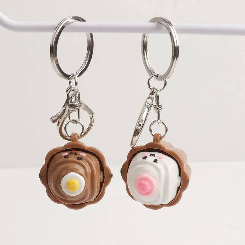 Cute Squishy Clicker Keychain – Slow Rebound Fidget Toy Pendant