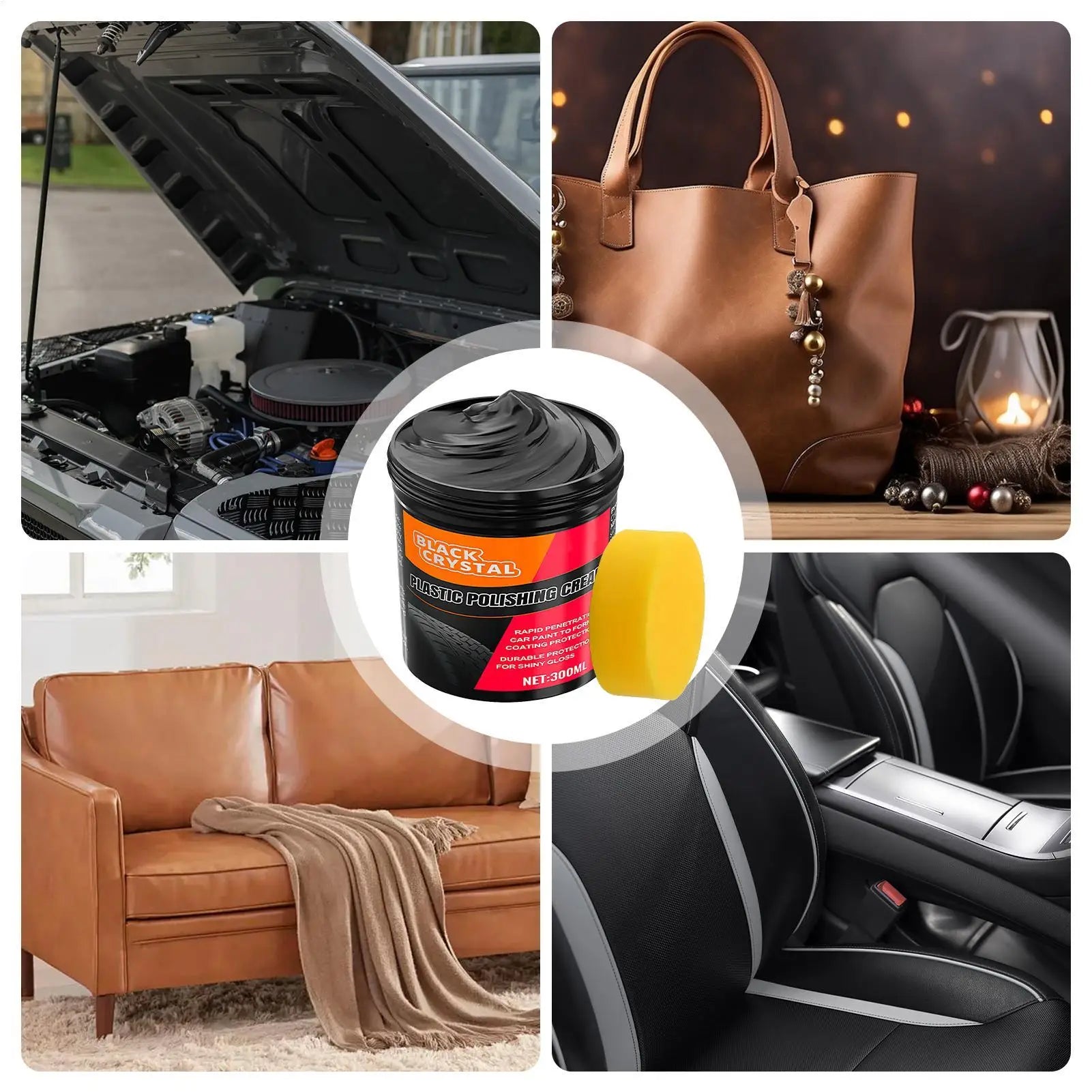 300g Plastic & Leather Repair Cream – Scratch Remover & Restorer Auto Detailing Cream Peaceful Pleasures Health and Wellness