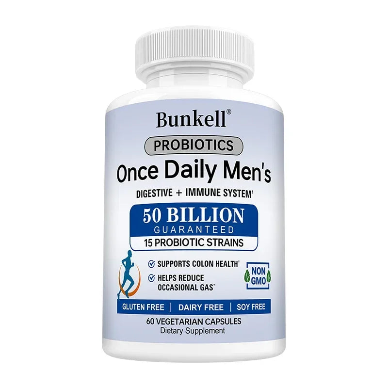 High Strength Probiotics 50B CFU with Prebiotics & Digestive Enzymes for Men - Gas, Bloating, Gut, Digestion & Immune Support Peaceful Pleasures Health and Wellness 60 count-1 bottle
