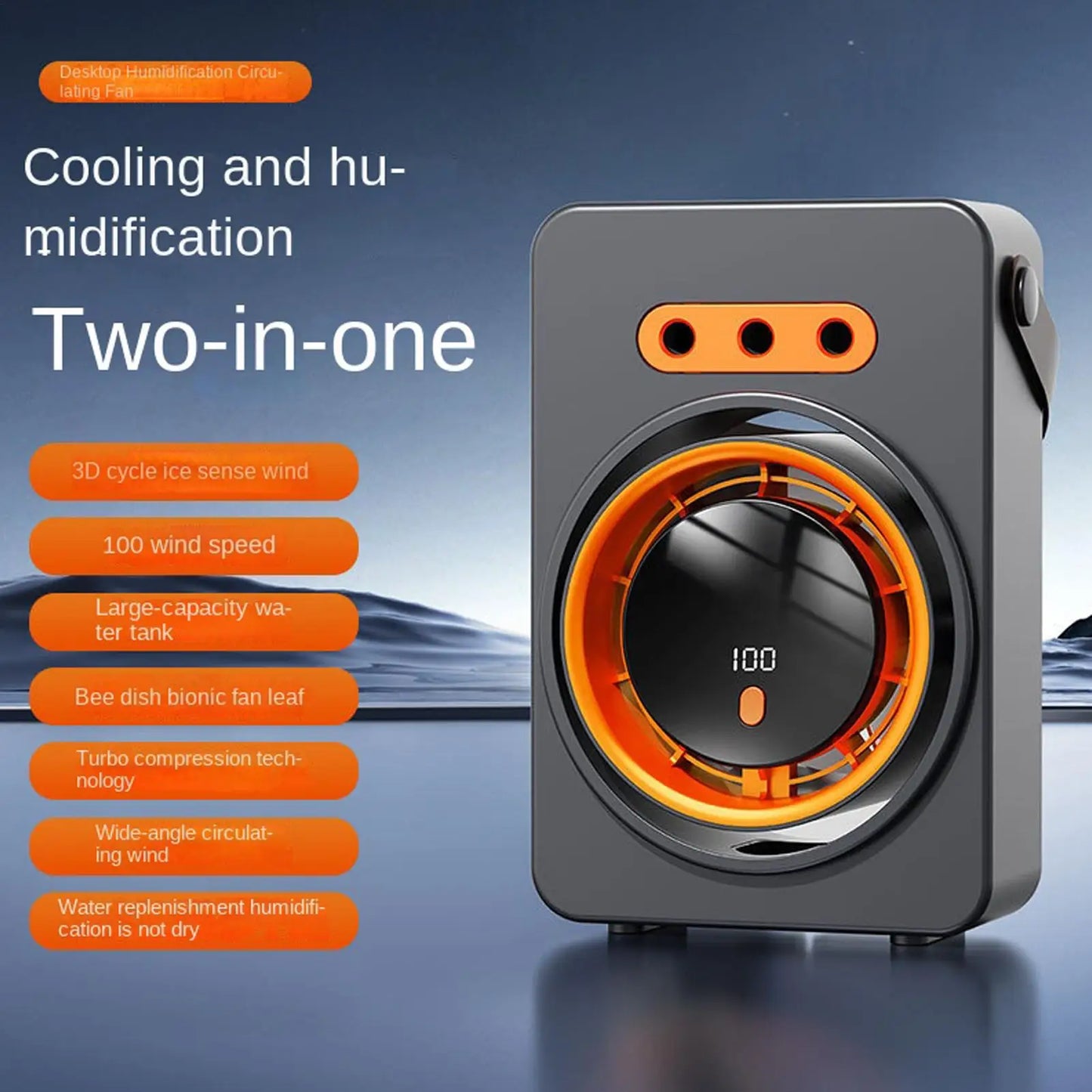 Mister Fan Compact Multifunctional Cooling Fan For Bedroom For Indoor Outdoor Tent Desk Room Traveling Fishing Jobsite Camping Peaceful Pleasures Health and Wellness