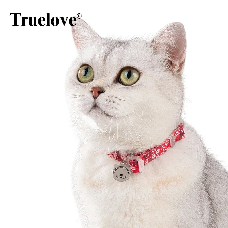 Truelove Floral Pet Collar with Bell & Nameplate – TLC5312 Peaceful Pleasures Health and Wellness