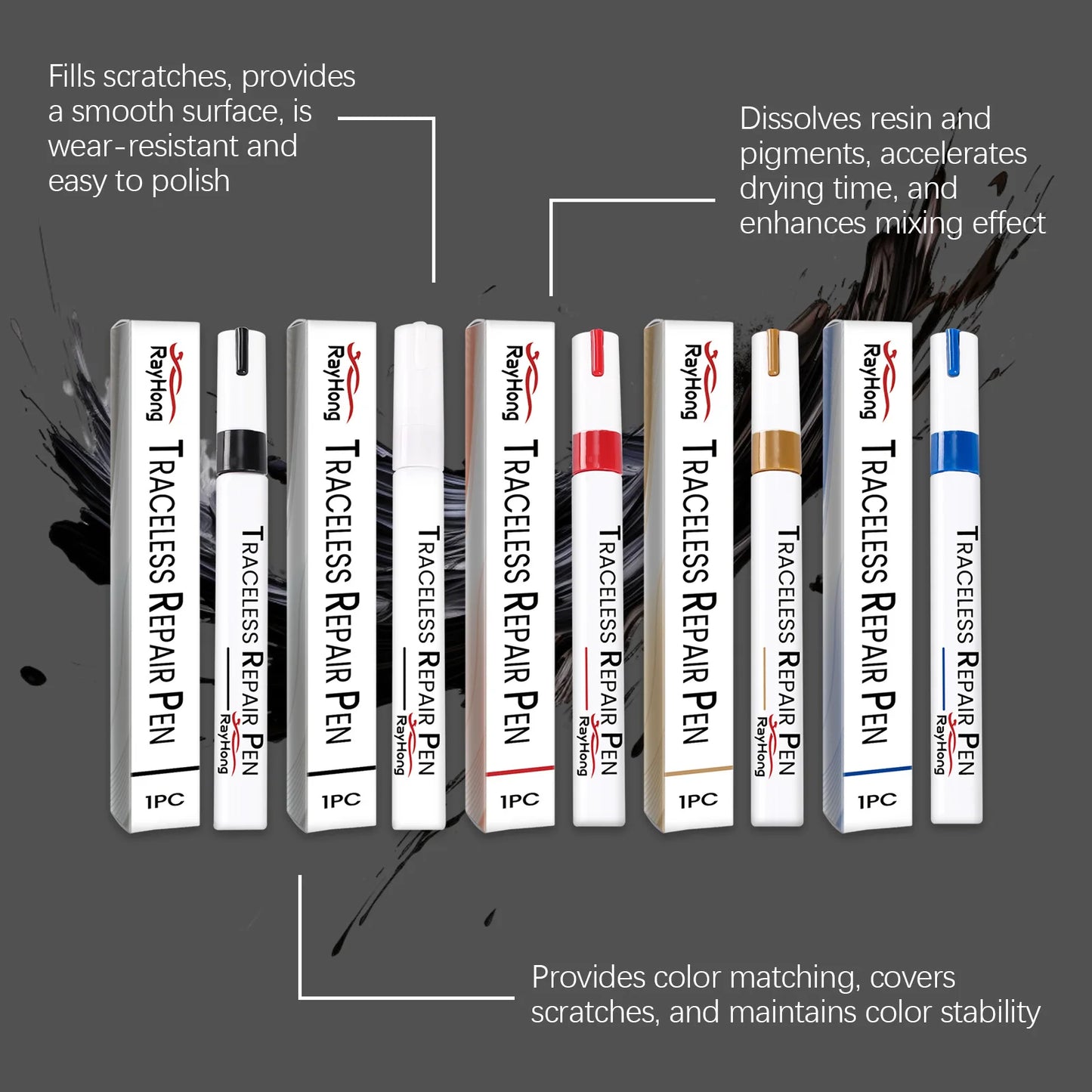 RayHong Car Paint Touch-Up Pen – Scratch Repair, Multi-Color