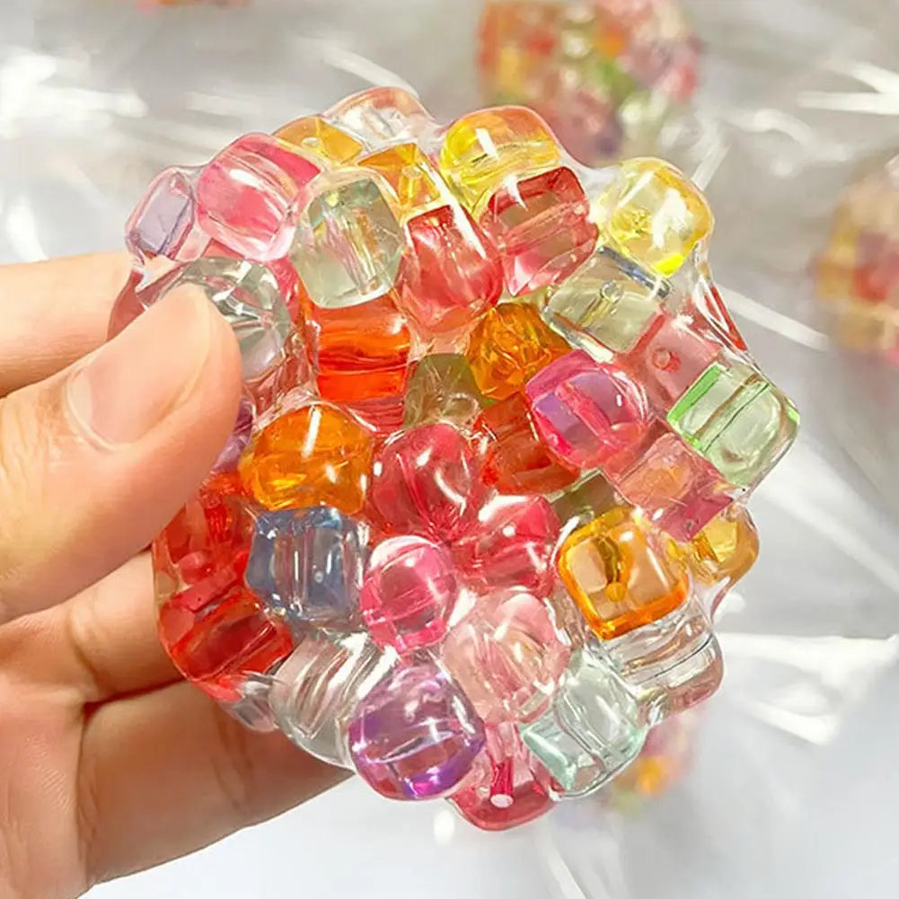 Creative Explosion Beads Squishy Balls Stress Relieving Toys Slow