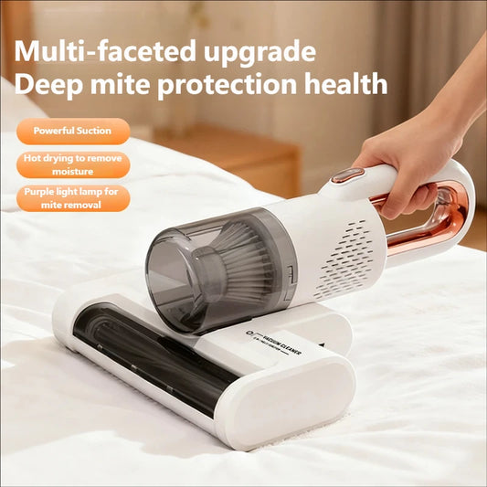 Dust Mite Vacuum Cleaner Powerful Suction High Frequency Tapping Ultraviolet Sterilization Mattress Bed Mite Removal Peaceful Pleasures Health and Wellness