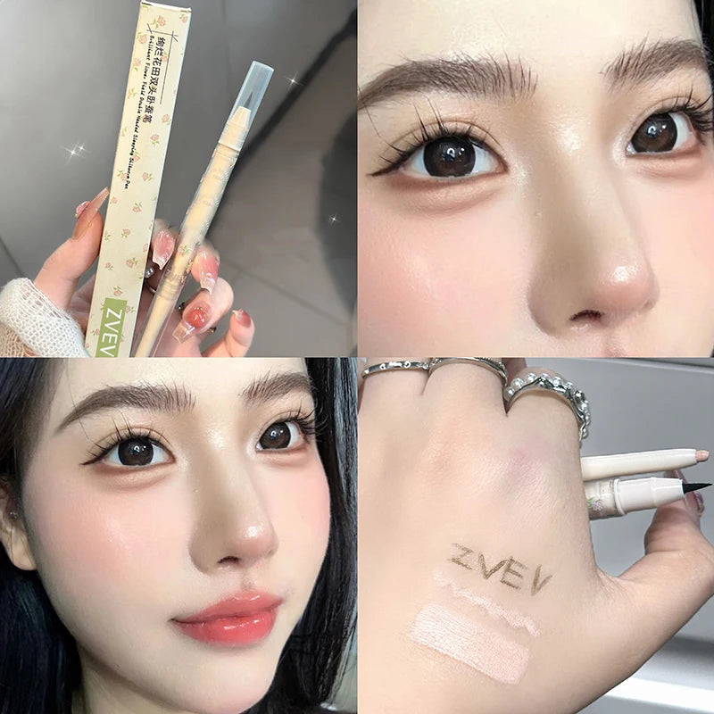 Double-Ended Silkworm Highlighter & Eyeliner Pen | Pearlescent Matte