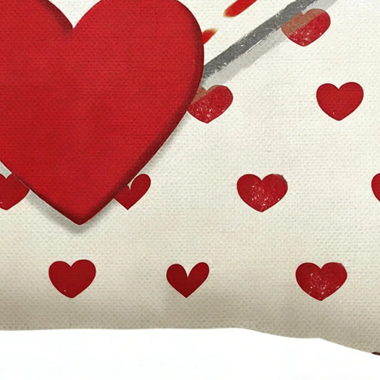 Pillow Case Red White Decorative Pillowcases Valentine's Day Envelope Throw Pillow Cover for Holiday Winter Home Bedroom Couch Peaceful Pleasures Health and Wellness