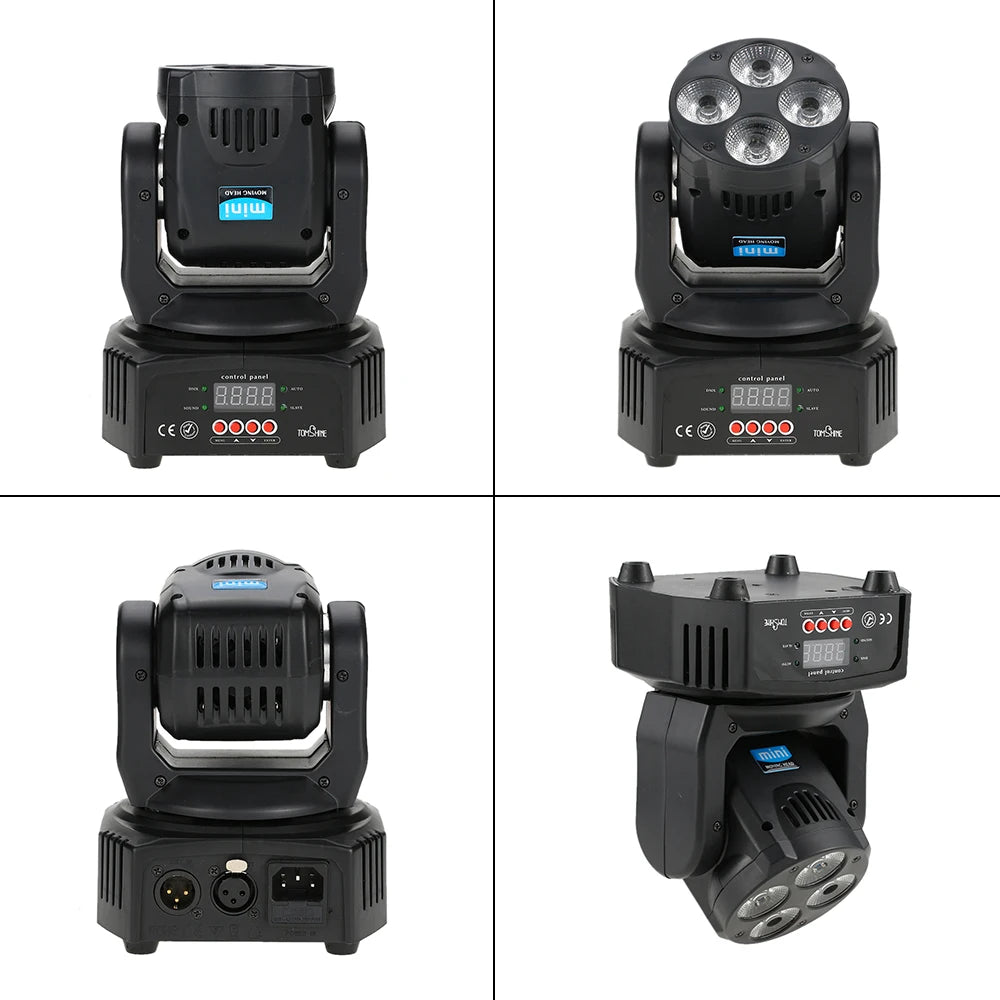 60W 4 LEDs RGBW+Amber+UV 6-in-1 Washing Effect Moving Heads Stage Light AC90-240V 16/18 Channels Sound Activation Peaceful Pleasures Health and Wellness