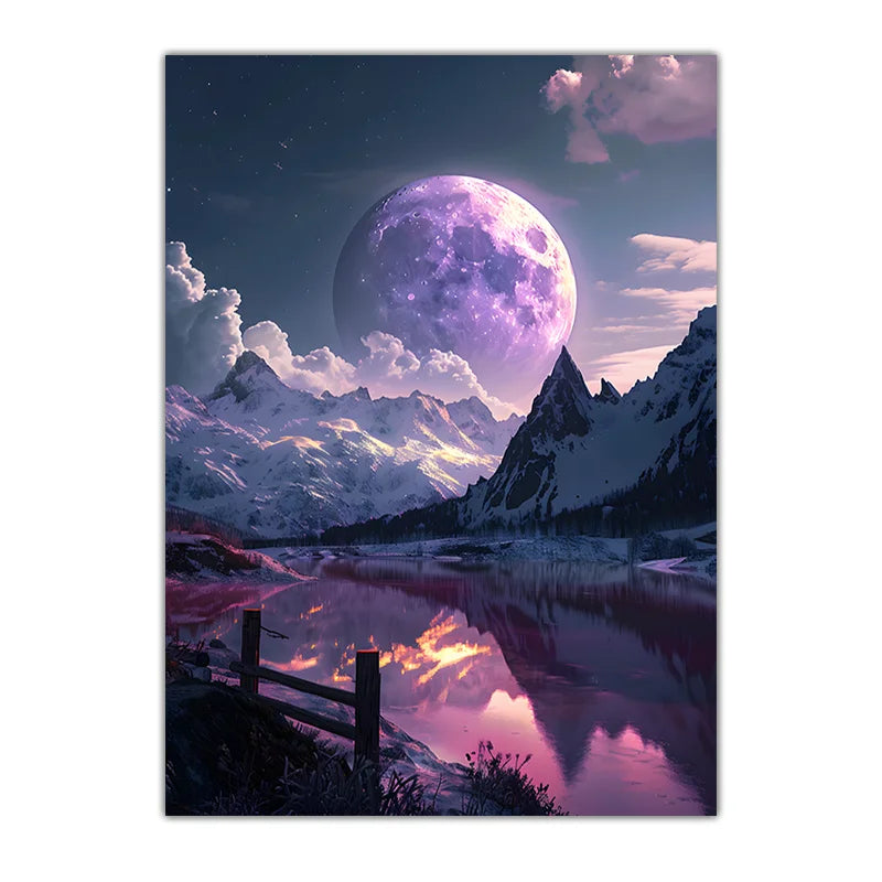 Fantasy Landscape Canvas Wall Art – Modern Poster Print Décor Canvas Wall Art Peaceful Pleasures Health and Wellness 05 40x50cm No Frame China Mainland
