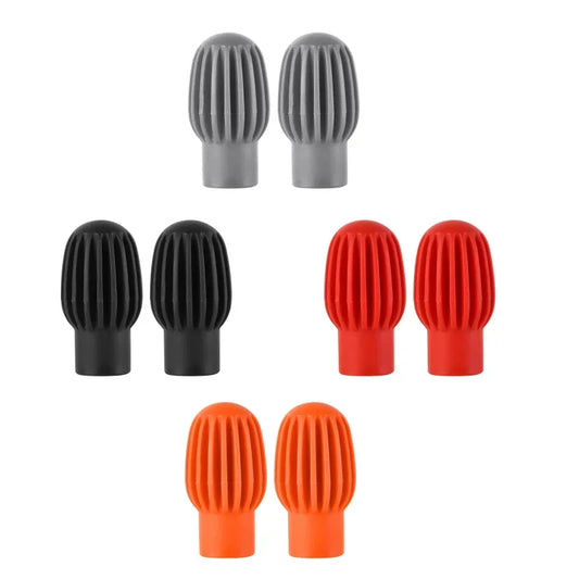 4 Drum Mute Silicone Sleeve Weaker Practice Tips Drumstick Head Rubber Peaceful Pleasures Health and Wellness nostripes 2pcs red