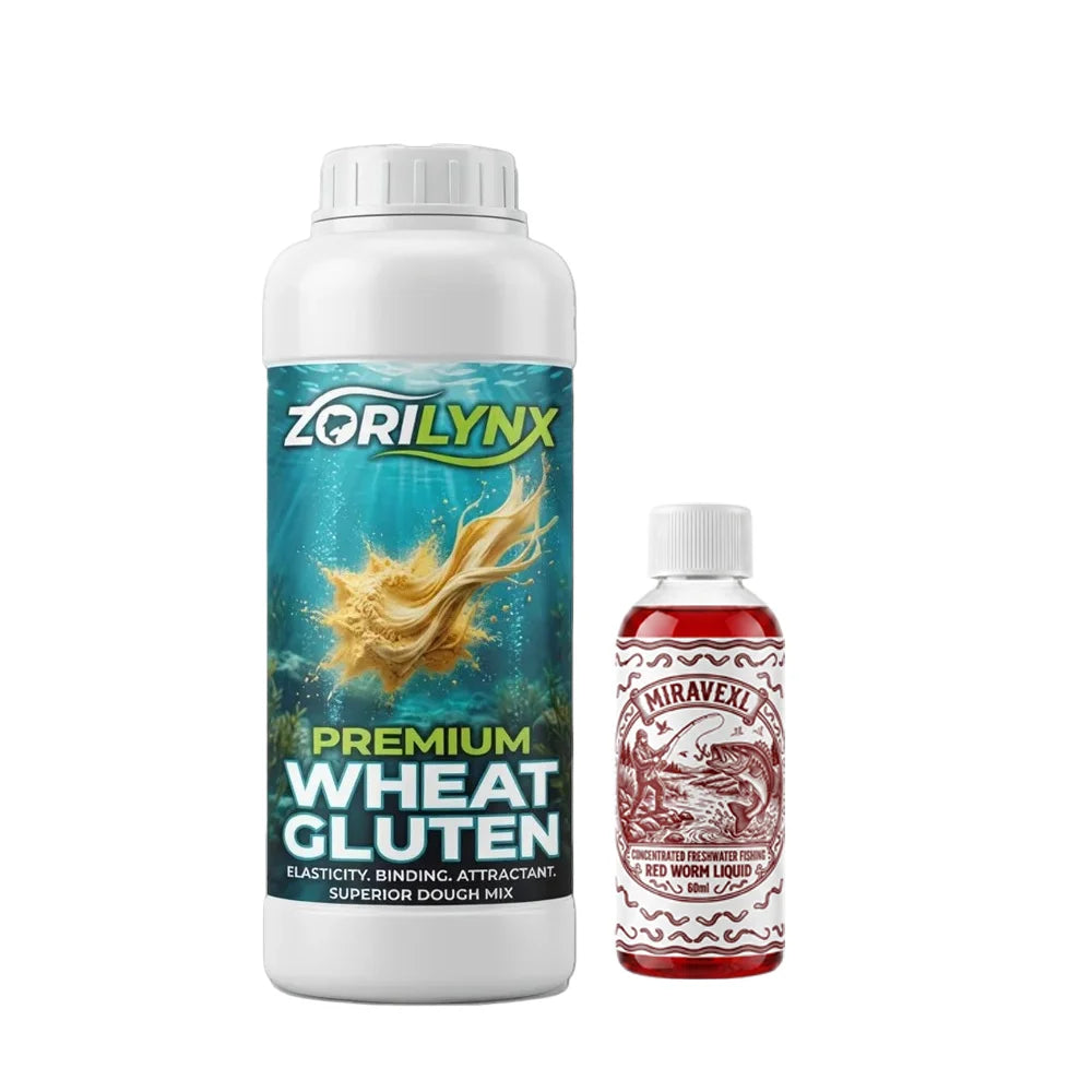 Bloodworm Liquid & Wheat Gluten Fishing Bait Additive Set