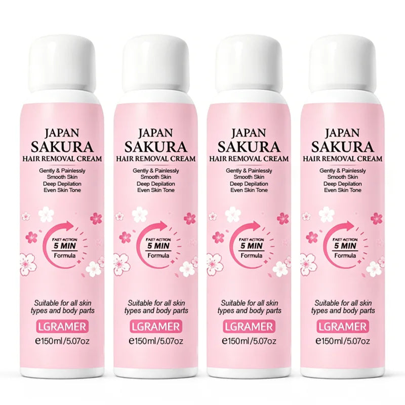 LGRAMER Sakura Hair Removal Cream Women – 150ml Painless