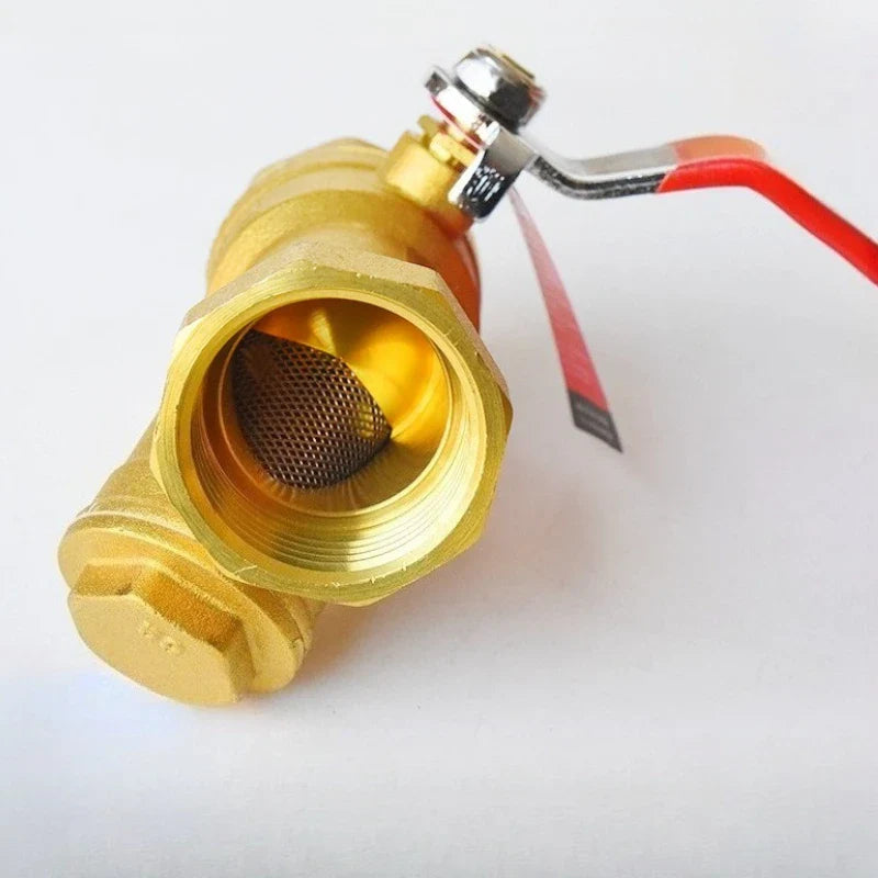 Brass Y-Strainer Filter Valve with Handle – 1/2" 3/4" 1"
