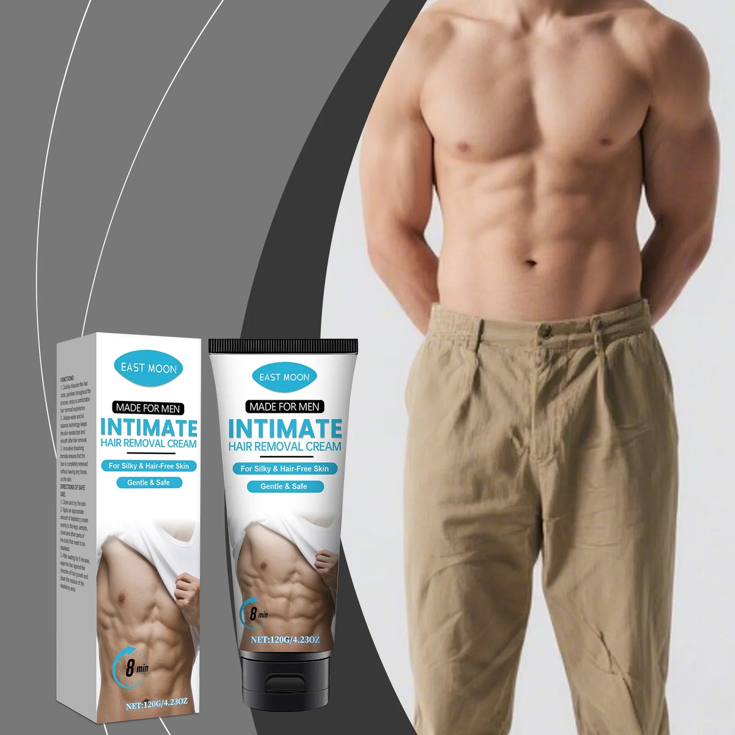 East Moon Men's Hair Removal Cream – Gentle & Non-Irritating