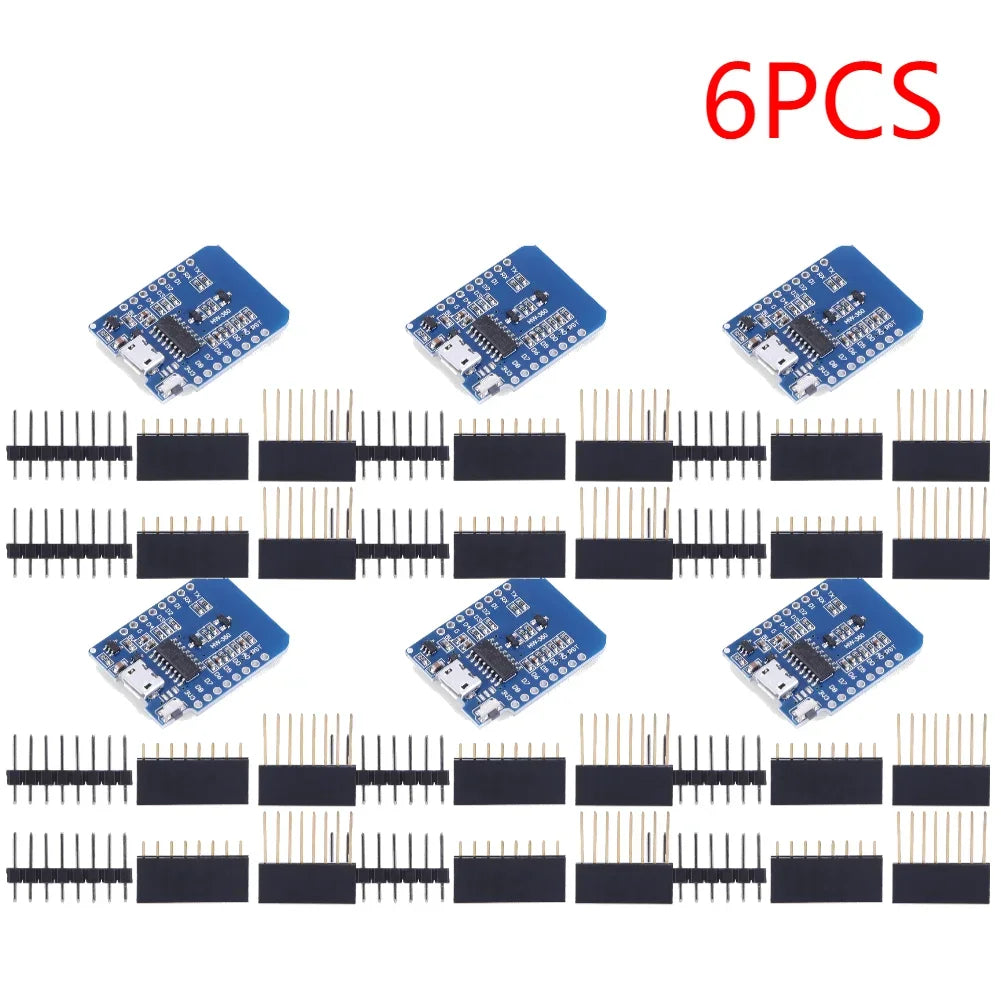1-20PCS ESP8266 D1 Mini WIFI Development Board ESP-12F CH340G CH340 V2 Usb Wemos D1 Mini Nodemcu Lua Iot Board 3.3V Met Pins Peaceful Pleasures Health and Wellness micro 6PCS
