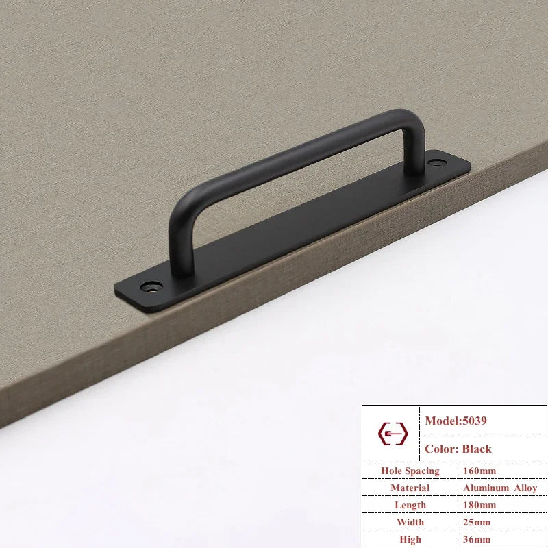 Aluminium Alloy Barn Door Cabinet Handle & Drawer Pull Set