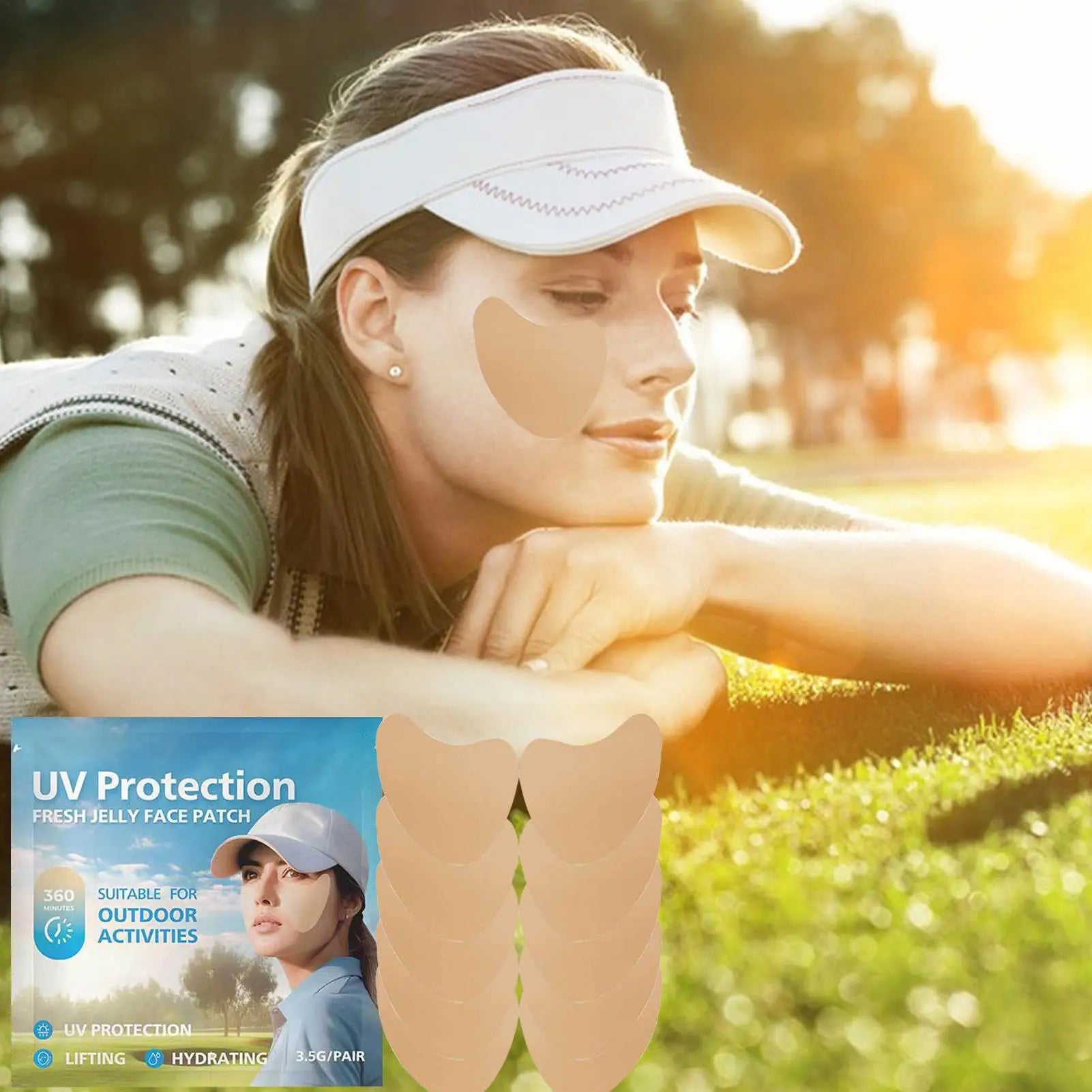 5 Pairs Sunscreen Face Patches for Outdoor Activities Peaceful Pleasures Health and Wellness