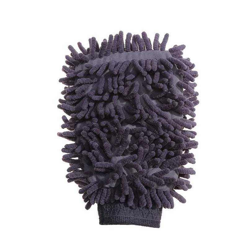 Car Washing Tools Chenille Car Wiping Gloves Coral Velvet Water Absorbing Cleaning Products Lock Mouth Waterproof Caterpillar Peaceful Pleasures Health and Wellness grey