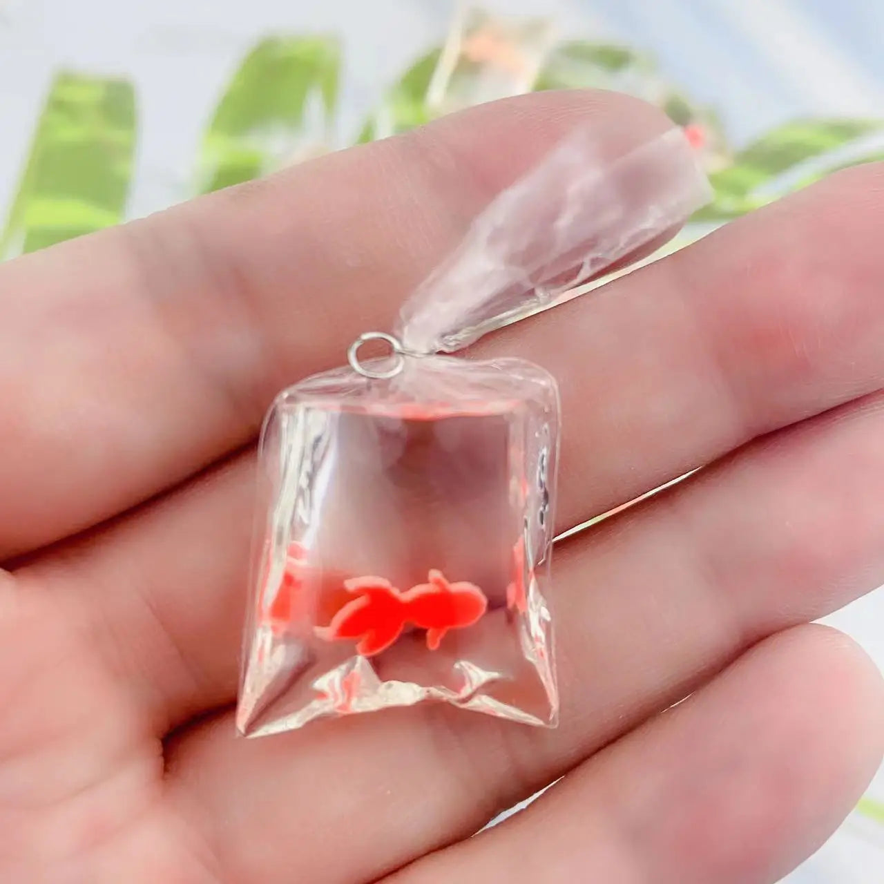 1pcs Coral Fish Bag Resin Charms Ocean Transparent Small Fish in Water Bag Jewelry Pendant Jewelry Handmade DIY Material Decor Peaceful Pleasures Health and Wellness 4