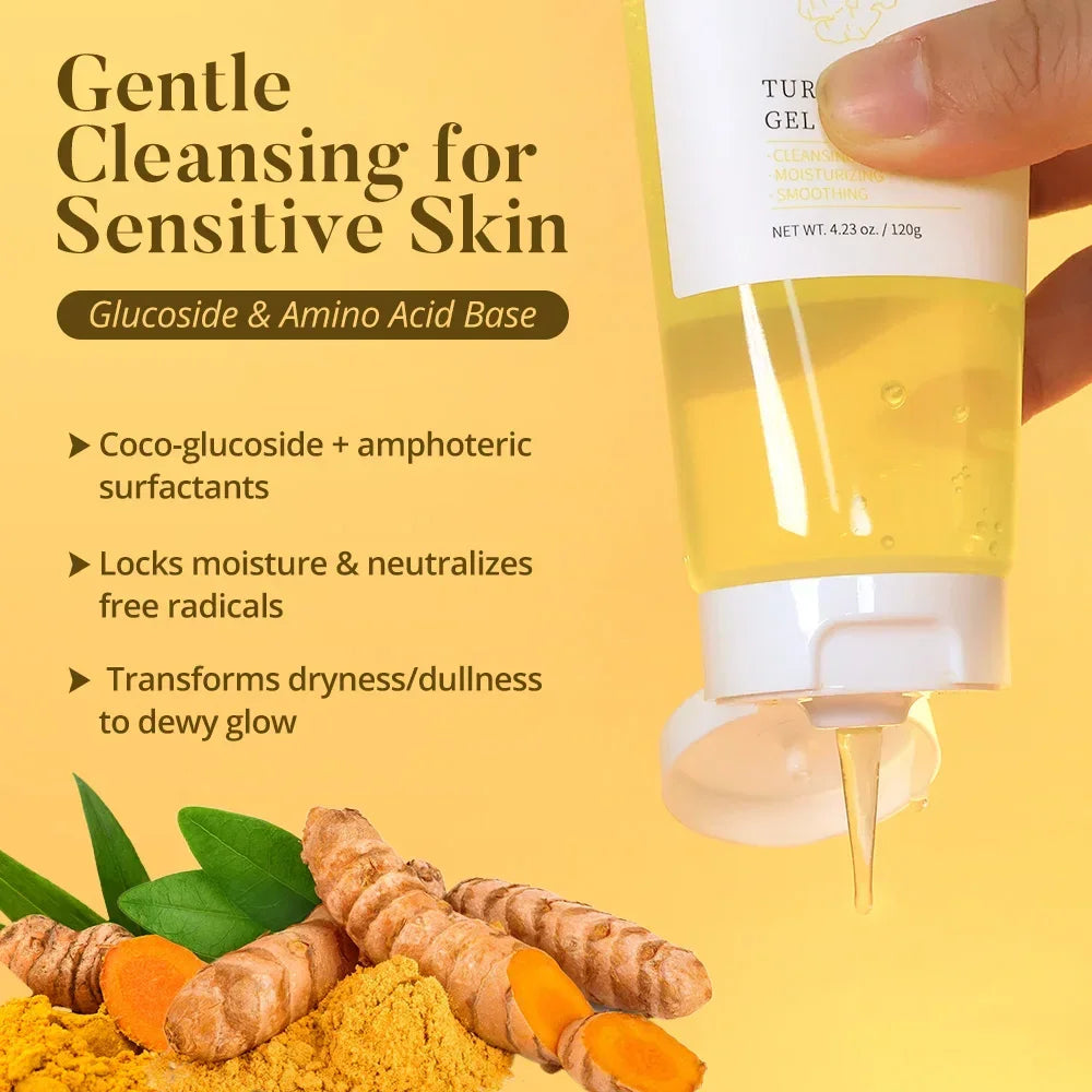 Turmeric Gel Cleanser – Gentle Foam Face Wash Peaceful Pleasures Health and Wellness