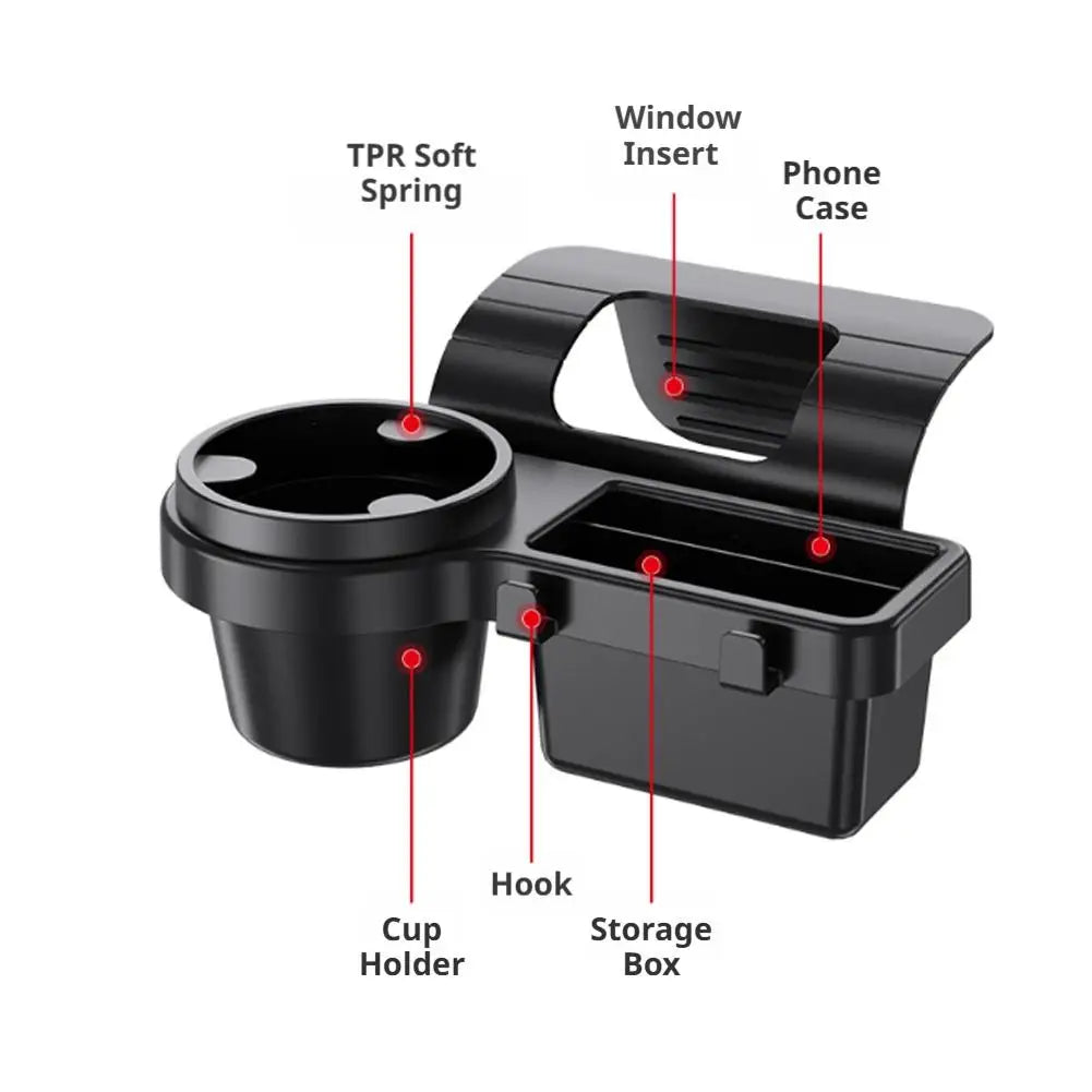 Car Window Organizer – Phone, Cup & Key Holder Rack