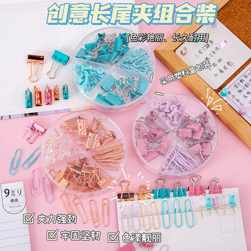 Bview Art Aper Clip Binder Metal Binders Various Sizes Cute Desk