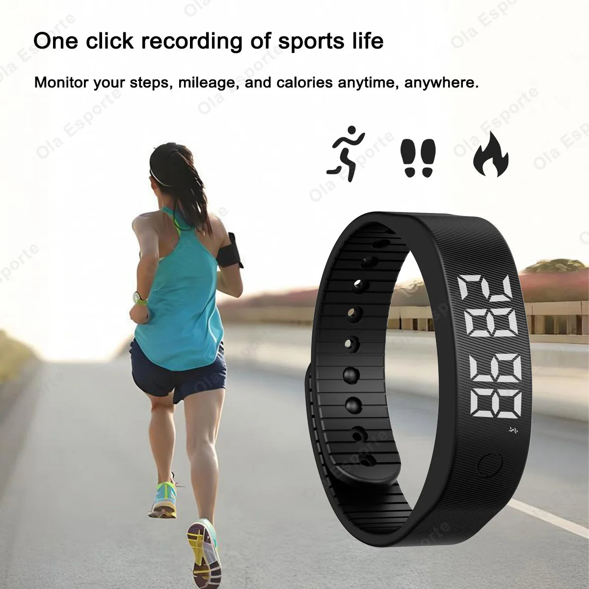 Ola Esporte HT30 LED Smart Band – Pedometer & Sleep Tracker